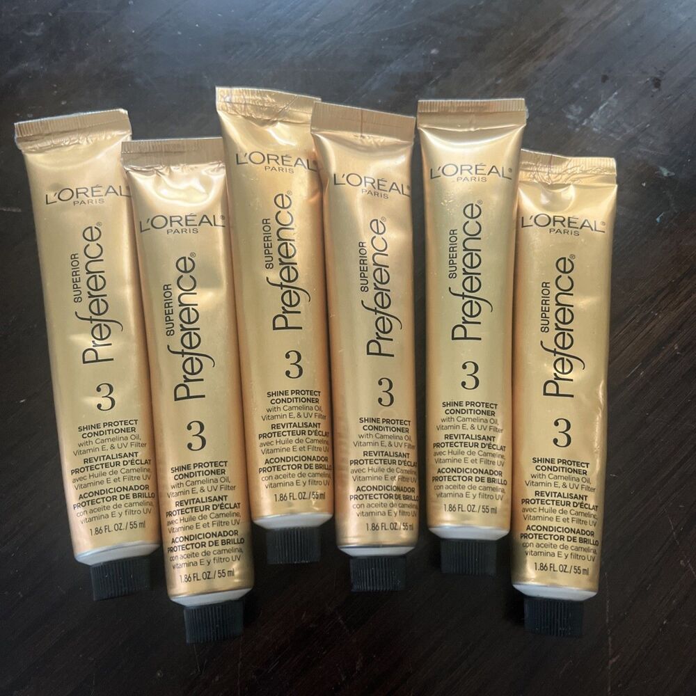 LOT OF 6 L'Oreal Superior Preference 3 Shine Protect Conditioner 1.86oz NEW